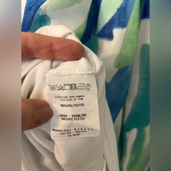 Resort Season: NWT Cartise Blue/Green Short Dress/Tunic sz14/16 - Picture 9 of 9